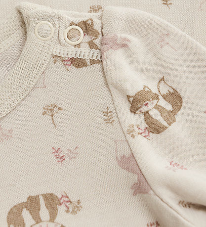 CeLaVi Bodysuit L/æ - Wool/Viscose - Starling w. Fox