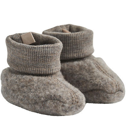 Wheat Booties - Wool fleece - Lei - Brown Melange