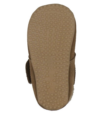 Pom Pom Skinntofflor m. Foder - Shepheard Velcro - Dust