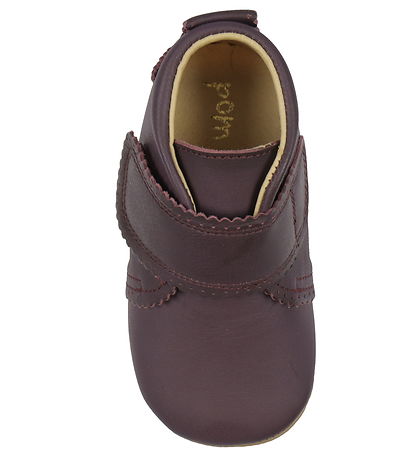 Pom Pom Soft Sole Leather Shoes - Beginners Velcro Scallops - Da