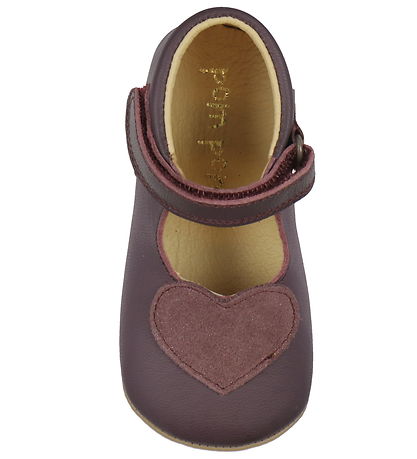 Pom Pom Slippers - Beginners Ballerina Heart - Dark Burgundy