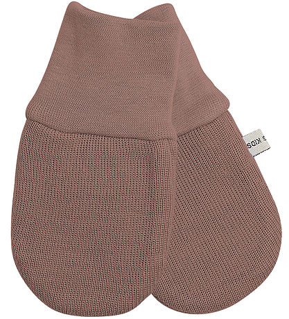 Racing Kids Mittens - Wool/Cotton - Rose Brown