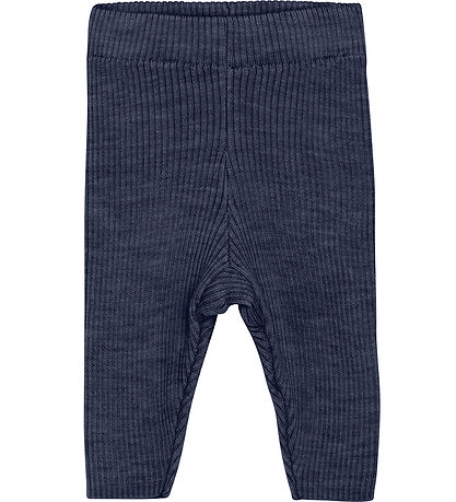 CeLaVi Leggings - Wool - Knitted - Naval Academy Melange