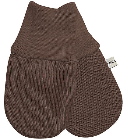 Racing Kids Mittens - Wool/Cotton - Chestnut
