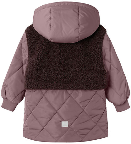 Name It Puffer Jacket w. Teddy Fleece - NmfMika - Grape Shake