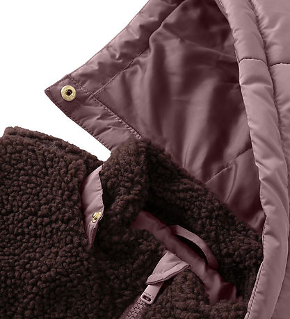 Name It Puffer Jacket w. Teddy Fleece - NmfMika - Grape Shake