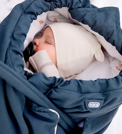 Voksi Fußsack - Carry - 76/108 cm - Poppy Blue/Flügel
