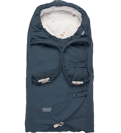Voksi Fußsack - Carry - 76/108 cm - Poppy Blue/Flügel
