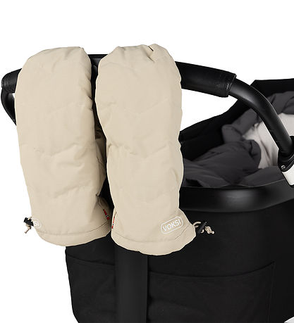 Voksi Pram Gloves - Seashell Sand/Light Grey