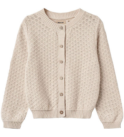 Wheat Cardigan - Prjónað - Magnella - Offwhite M. Mynsturprjón