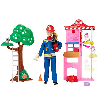 Barbie Doll - 30 cm - Career Fire Fighter Playset