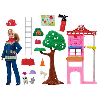 Barbie Doll - 30 cm - Career Fire Fighter Playset