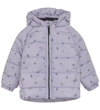 Color Kids Padded Jacket - Quilted - Languid Lavender w. Flowers