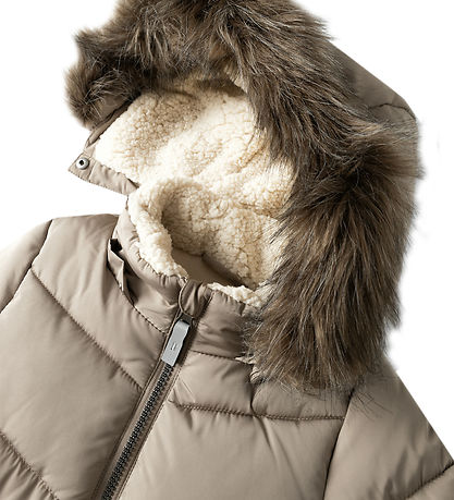 Name It Puffer Jacket - Fleece - NmmMathew - Desert Taupe