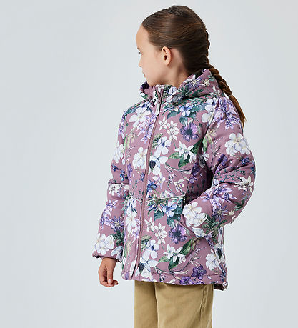 Name It Padded Jacket - NkfMaxi - Grape Shake/Flower