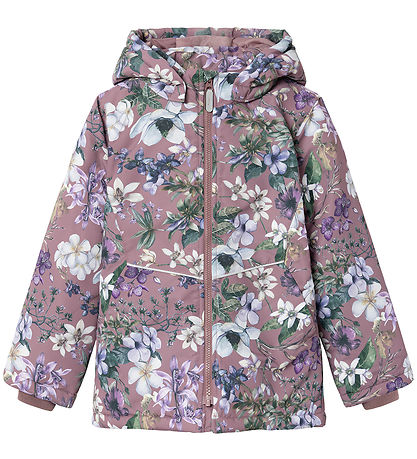 Name It Padded Jacket - NkfMaxi - Grape Shake/Flower