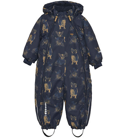 Minymo Snowsuit - Navy w. Dogs