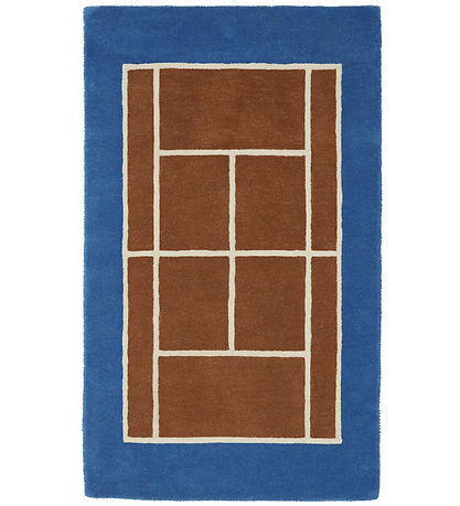 OYOY Blanket - Tennis Blanket - 150x88 cm - Caramel/Optic Blue