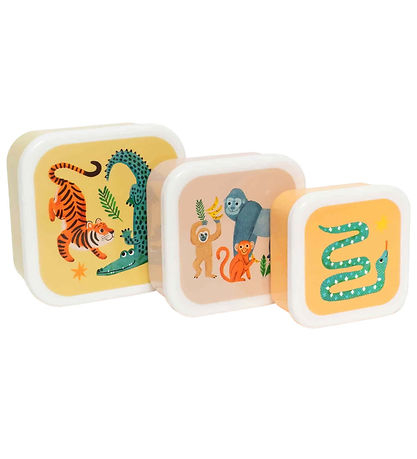 Petit Monkey Lunchbox Set - Upside Down Animals