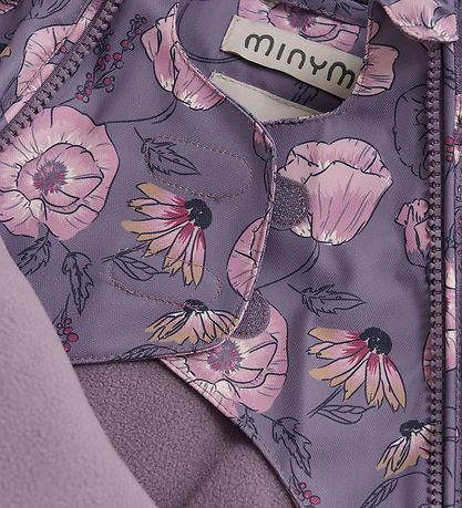 Minymo Snowsuit - Orchid Haze w. Flowers