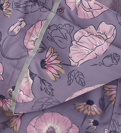 Minymo Snowsuit - Orchid Haze w. Flowers