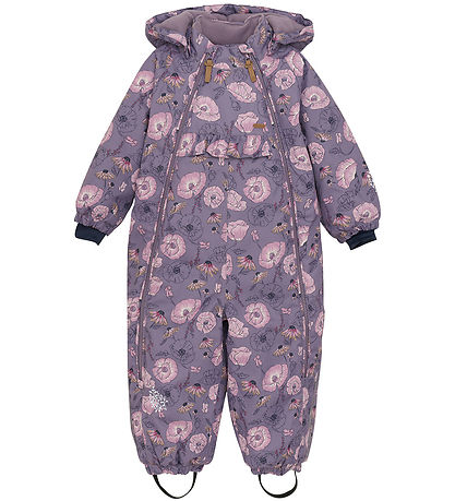 Minymo Snowsuit - Orchid Haze w. Flowers