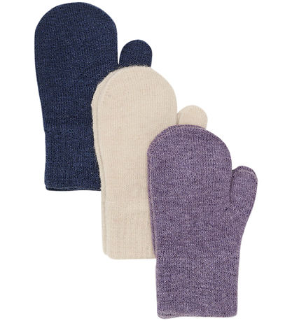 Minymo Mittens - Wool - 3-Pack - Purple Sage