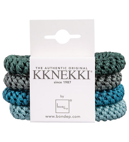 Bandeaux à Cheveux Elastiques Kknekki - 4 Pack - Bleu/Vert