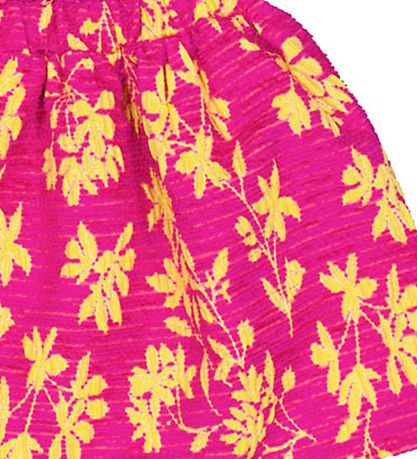 Christina Rohde Skirt - Pink w. Yellow Leaves