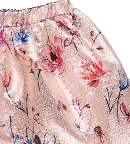 Christina Rohde Skirt - Pink Glitter w. Flowers