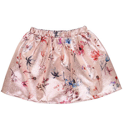 Christina Rohde Skirt - Pink Glitter w. Flowers
