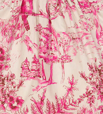 Christina Rohde Dress - Beige w. Pink Print
