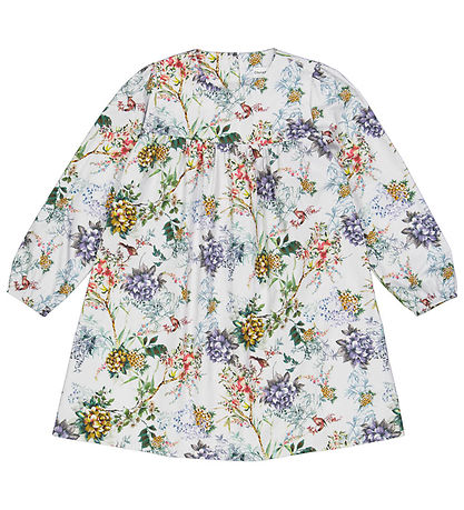 Christina Rohde Kleid - Blaugrau m. Blumen
