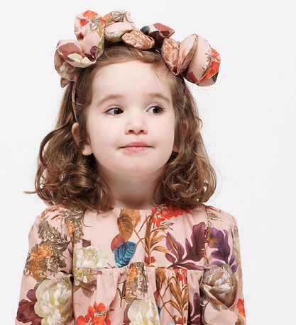 Christina Rohde Hairband - Dusty Rose w. Flowers