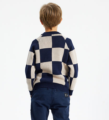 The New Blússa - Prjónað - TNLorry Jacquard - Dökkblátt Blazer A