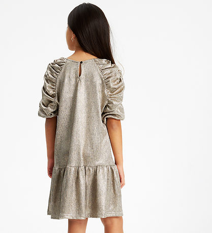 The New Dress - Rib - TNLeah 3/4 Dress - Gold