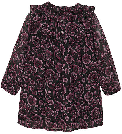 Creamie Kleid - Flower Dot - Black
