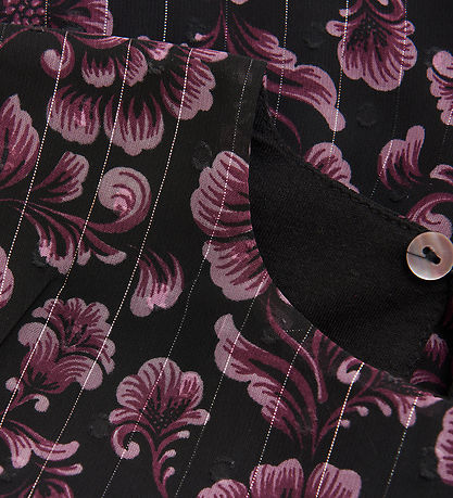 Creamie Kjóll - Flower Dot - Black