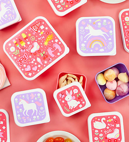 A Little Lovely Company Lunchbox Set - 4 pcs - Fun