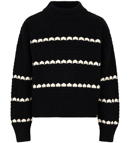 Indian Blue Jeans Blouse - Knitted - Black
