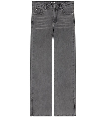 Indverskt Blue Jeans - Wide Fit - Light Grey Gallaefni