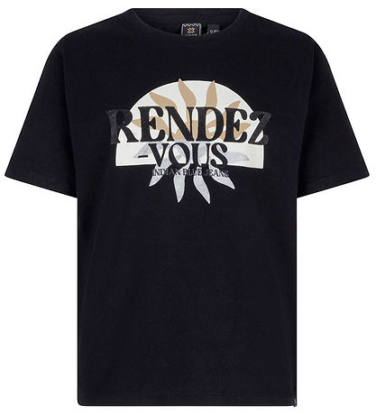Indian Blue Jeans T-shirt - Rendez Vous - Black