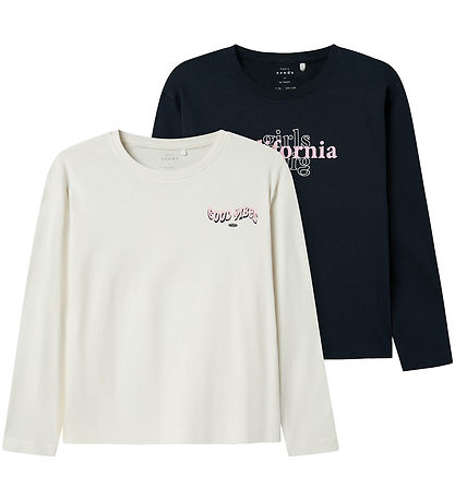 Name It Bluse - NkfVeen - 2er-Pack - Jet Stream/Dark Sapphire