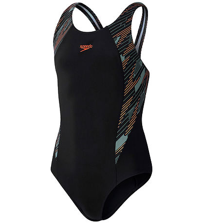 Speedo Sundföt - Hyperboom SPlice Muscleback - Black/Green