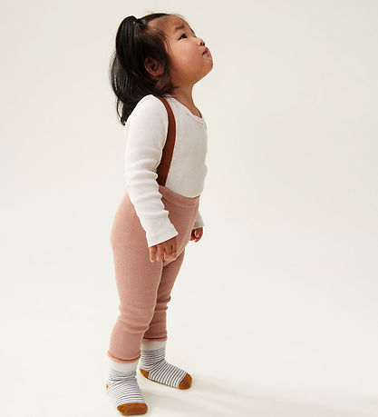 Liewood Leggings w. Suspenders - Cuno - Tuscany Rose/Golden Cara
