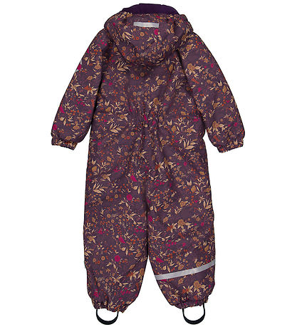 Mikk-Line Vinteroverall - Blommig AOP - Nightshade