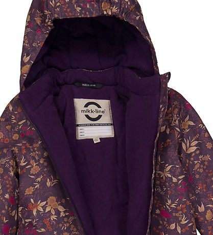 Mikk-Line Vinteroverall - Blommig AOP - Nightshade