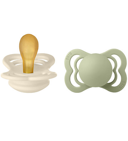 BIBS Supreme+ Schnuller - Gr. 1 - 2er-Pack - Symmetrisch - Ivory