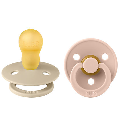 BIBS Colour Pacifiers - 2-Pack - Size 3 - Round - Vanilla/Blush