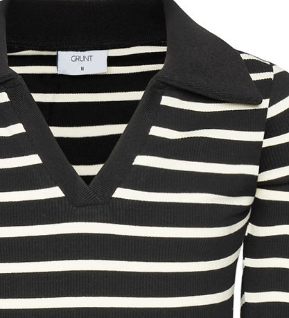 Grunt Bluse - GRWiky - Black-Off White